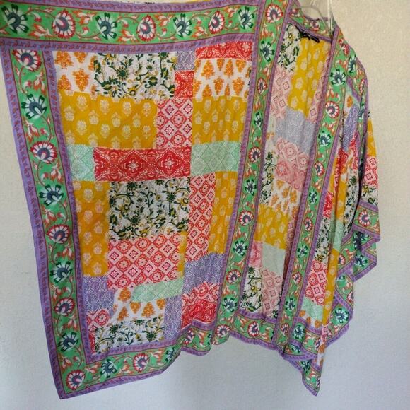 Floral Open Front Cardigan Tolani Collection Women's Size 1X Boho Beach Vacay - Picture 2 of 11